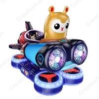 Vaisseau spatial à pièces en plastique Kiddie Ride Jeux vidéo Swing Car Machine avec musique MP5 Langue anglaise pour les enfants