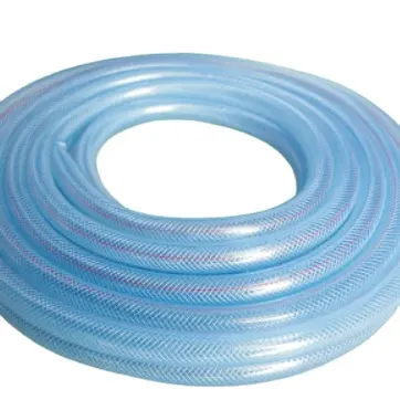 wholesale price High Pressure Non-Toxic Braided Vinyl Tubing Food Grade Soft 1/2" Clear Water Pipe PVC Fiber Braided Flexible