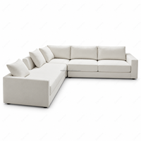 Canapé d'angle en forme de L avec chaise longue, canapé modulaire rembourré pour salon, salle de séjour et intérieur de maison contemporain