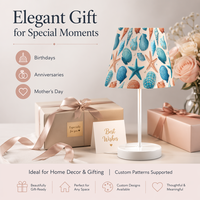 Lampe de table écologique personnalisée avec impression UV, abat-jour en tissu, lampe de bureau pour la décoration de la maison, cadeau d'anniversaire de mariage