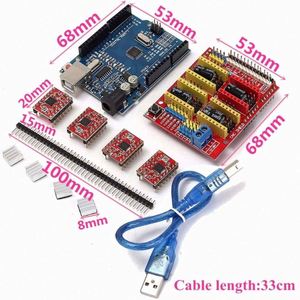 Kit <span class=keywords><strong>CNC</strong></span> Shield V3.0 com Placa Un R3 e Cabo USB | Controlador para Impressora 3D, Gravador | Compatível com <span class=keywords><strong>Arduino</strong></span> - Product Image 2