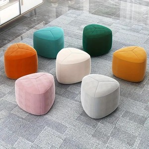 POUFF PASTILLA Vintage Estilo Marroquí Bolsa Cuadrada Bambú y Tela para Sala de Estar Uso Decorativo - Product Image 1