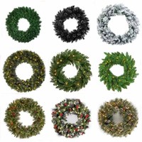 Nouveautés 2020 : Fournitures d'artisanat, décorations de Noël en PVC, ornements suspendus pour sapin, couronnes de Noël décoratives