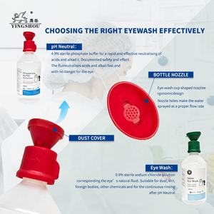 Avec gobelet de lavage oculaire de 500ml bouteille vide * 2 trousse de premiers soins médicaux station de lavage oculaire portable - Product Image 5
