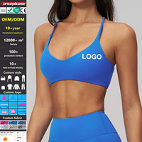 Pabrik Pakaian Olahraga Khusus OEM, Produsen Bra Olahraga Wanita Model Criss Cross, Atasan Yoga Crop Top, Pakaian Fitness Workout