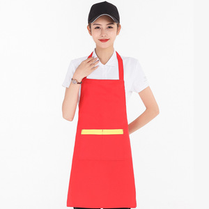 Tablier vert en polyester avec poche pour restaurant, bar, vêtements de travail, uniforme pour femmes - Product Image 3