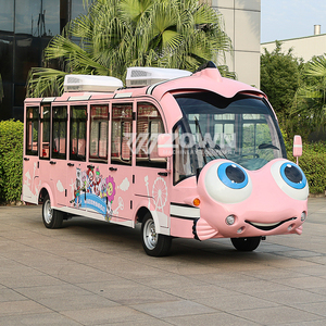 Autobús Turístico Eléctrico Cerrado con Diseño Marino Rosa, Vehículo de Transporte de Pasajeros para Complejos Turísticos Costeros - Product Image 4