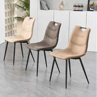 Chaise de salle à manger de luxe moderne haut de gamme, design élégant en cuir pour la maison, les loisirs, la table de salle à manger d'hôtel, style simple, chaises de restaurant