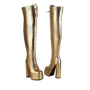 Nuevas Botas Romanas con Cordones, Estilo Europeo y Americano, Suela Gruesa, Cierre Lateral, Botas de Mujer por Encima de la Rodilla - Product Image 6