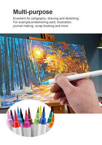 STA <span class=keywords><strong>PRO</strong></span> Real <span class=keywords><strong>Brush</strong></span> Bolígrafos de acuarela, juego de 91 colores únicos para crear ilustraciones, caligrafía y efectos de acuarela - Product Image 4