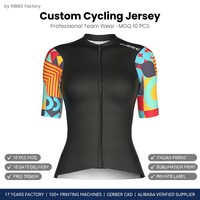 Maßgeschneiderte Radtrikots Hersteller Professionelle Damen-Teamkleidung Großhandel Pro Bike Shirt OEM ODM Italienischer Stoff MOQ 10
