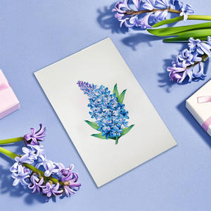 Vase Mosaïque 3D Personnalisé de Luxe en Carton Recyclable Écologique avec Fleurs de Jacinthe, <span class=keywords><strong>Carte</strong></span> de Vœux Artisanale Réaliste en Papier pour la Fête des Mères - Product Image 4