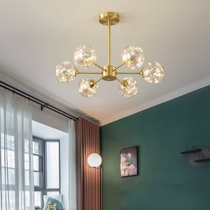 Moderne Led <span class=keywords><strong>Gypsophile</strong></span> Lustre Nordique Luxe Verre Boule Moléculaire Plafonnier pour Salon Chambre Décoration D'intérieur Luminaires - Product Image 1