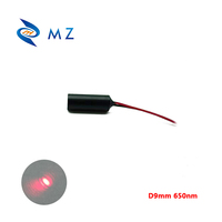 Nouveau module laser à point rouge compact mini 9 mm 650 nm 1 mW avec lentille en verre, longue durée de vie pour le pointage à longue distance et l'utilisation domestique