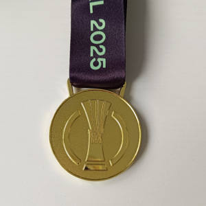 欧洲足球协会会议联赛杯纪念品足球球迷纪念品制造运动奖牌联盟 - Product Image 3