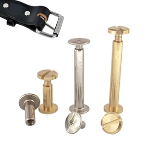 Tornillos Chicago de Acero Inoxidable para Cinturones de Cuero, 4mm, 5mm, 6mm, en Negro Óxido, Titanio, Oro, Latón, Tornillos de Unión Macho y Hembra - Product Image 1
