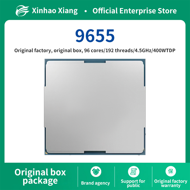 For 9655 5th Gen CPU Processor for Servers and Workstations 96 Cores 192 Threads 2.6GHz 64-Bit