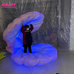 Decoración de Escenario con Conchas Marinas Blancas Grandes, Globo Inflable con Forma de Concha de <span class=keywords><strong>Almeja</strong></span> con Luces LED - Product Image 5