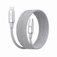 Kabel Pengisian Cepat Double Pony Type-C ke Type-C 2A, Nylon Braided, 1 Meter, Garansi 12 Bulan untuk Ponsel & Komputer