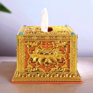 Venta al por mayor tibetano caja de pañuelos para el hogar Longfeng <span class=keywords><strong>Babao</strong></span> Bajixiang Retro coche caja de papel-pieza Generación de pelo - Product Image 4