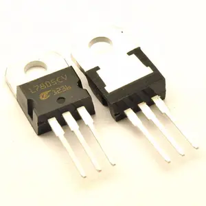 L7805CV L7805 7805 Regulator Tegangan Linier, TO-220AB IC Positif Output Tetap 5V 1,5 A