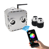 Kit de plafonnier LED RVBW 32W à double trou avec fibres optiques scintillantes, contrôle par application, intensité variable, certifié CE, garantie 1 an