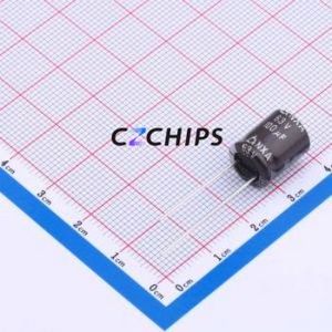 Condensador Electrolítico de Aluminio de Orificio Pasante NXA63V100M10*12.5 LO, Orificio Pasante, D10xL12.5mm 100uF 20% 63V 690mA-100kHz - Product Image 1