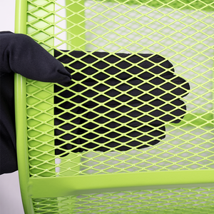 Poubelle en métal perforée à mailles expansées durables, grande poubelle à déchets pour les espaces publics extérieurs - Product Image 6