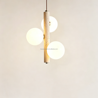 Lampe suspendue en travertin jaune de style nordique Wabi-sabi, lampe créative japonaise pour chambre à coucher, chevet, bar et salle à manger