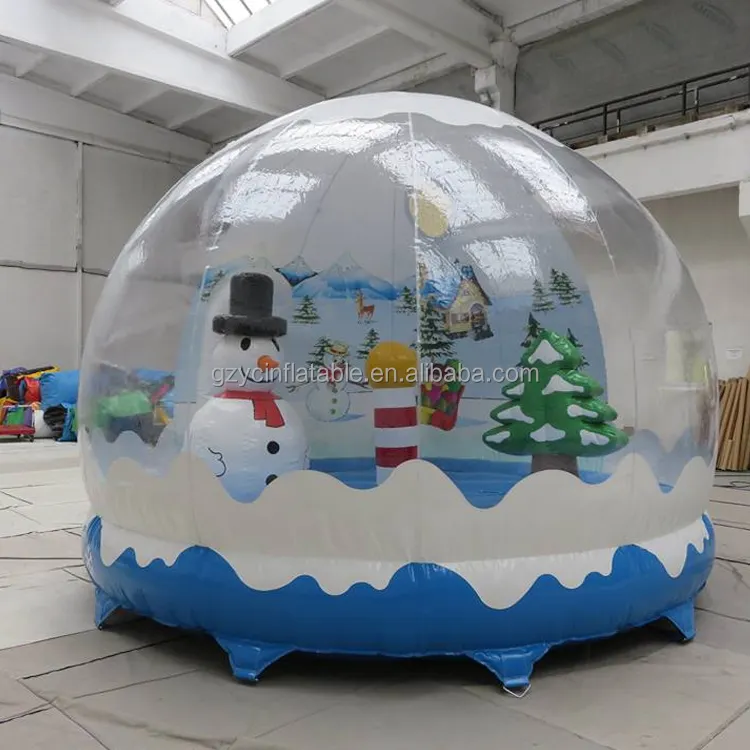 Yc Hot Sale Kerst Bounce Huis Mensen In Gigantische Opblaasbare Sneeuwbol 4M Voor Fotohokje Gebruik