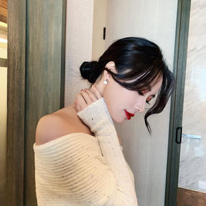 Nouvelles boucles d'oreilles de luxe en acier inoxydable, plaqué or 18 carats, bijoux, boucles d'oreilles à lettres, petites boucles d'oreilles pendantes - Product Image 3