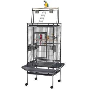 Jaula de Lujo de Gran Espacio para Loros y Guacamayos - Jaula Móvil de Vuelo con Divisor de Cría y Villa Duradera de Alambre de Hierro para Mascotas - Product Image 2
