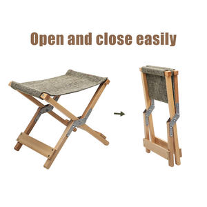 Starryheart เก้าอี้ไม้พับได้สำหรับการเดินทางชายหาดพับเก็บง่ายตั้งแคมป์กลางแจ้ง - Product Image 4