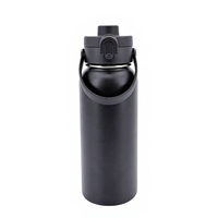 Bouteille d'eau isotherme en acier inoxydable de haute qualité 1000 ml, écologique, avec affichage de la température, couvercle anti-fuite et large ouverture
