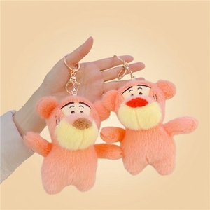 Llavero de Peluche Personalizado OEM de Tigre Rosa, Gato de Peluche para Regalos Promocionales, Venta al por Mayor a Precio de Fábrica, Suministro Directo - Product Image 3