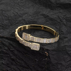 Zircon Men's <b>Bracelet</b>, Copper Inlaid Zirconium <b>Bracelet</b> <b>Couple</b> Gold Plated <b>Bracelet</b> Tanjing Fashion Lijing Necklace - Product Image 2