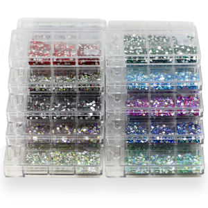 Perles en cristal de verre pour manucure, fabrication de bijoux, manucures DIY, outils d'art des ongles, colle, accessoires vestimentaires, 864 pièces/boîte - Product Image 6