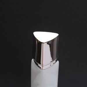 Custom Logo Printed 50Ml <b>Plastic</b> Soft Squeeze Nozzle White <b>Tube</b> Empty Face Wash Cream Lotion Package With Trilangle Miroor Cap - Product Image 3