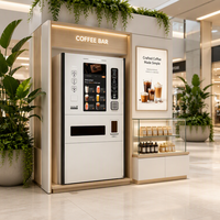 Distributeur automatique de café, soda et thé tout-en-un avec nettoyage automatique et paiement par QR pour supermarchés, aires de restauration et places commerciales