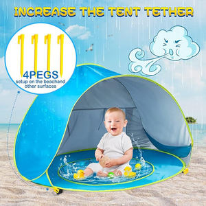 Tienda de playa ultraligera automática de apertura rápida para bebés, tienda de sombra portátil emergente para piscina, protección UV, refugio solar para tienda de campaña infantil - Product Image 3