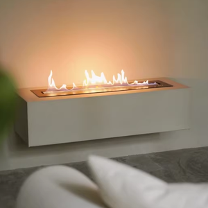 Cheminée électrique en métal de style européen, avec flamme simulée, télécommande et application, pour salon, hôtel, villa, en acier inoxydable - Product Image 1