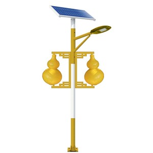Customized Ethnic Style Led Solar Street <b>Light</b> 6m Square <b>Pole</b> For Minority Parks Scenic Areas - Product Image 2