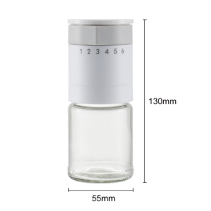 Wholesale New Manual Adjustable Ring Pepper Mill and Salt Grinder Set Glass Kitchen Tools with Coarseness Option Box Packed