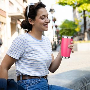 Stainless Steel 20oz Insulated Tumbler Leakproof Reusable Coffee Mug Hot Car <b>Cups</b> Water Bottle - Product Image 4
