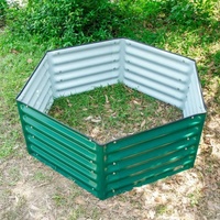 Huizhou Green Giant 17 "de haut 3.5 'x 4' kit de lit de jardin surélevé en métal modulaire en métal hexagonal