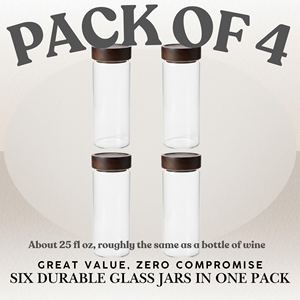 Glass Storage <b>Jar</b> with Acacia Wooden Lid for Coffee, Tea, Sugar, <b>Spice</b>, Nuts - Product Image 2