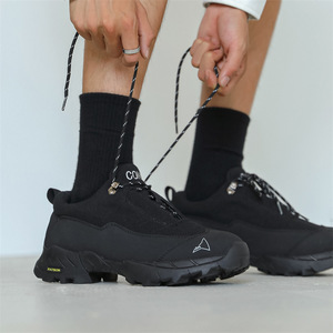 Botas de tobillo para hombre de alta calidad, nuevo lanzamiento 2026. Zapatos de exterior de suela gruesa, negros, impermeables, de cuero, de diseño de marca famosa. - Product Image 5