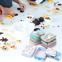 Mini boîte en fer blanc petite boîte en métal boîte de rangement en fer avec couvercle