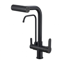 Robinet mélangeur 5 voies en laiton chromé à double poignée pour système RO de cuisine, eau chaude/froide, refroidisseur de soda, 5 en 1, vente chaude