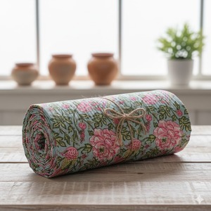 Tela de Algodón Peinado 100% con Estampado Floral Tejido a Mano, Estilo Clásico, para Confección de Vestidos de Niña, Material Textil Vintage - Product Image 3
